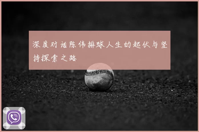 深度对话陈伟排球人生的起伏与坚持探索之路