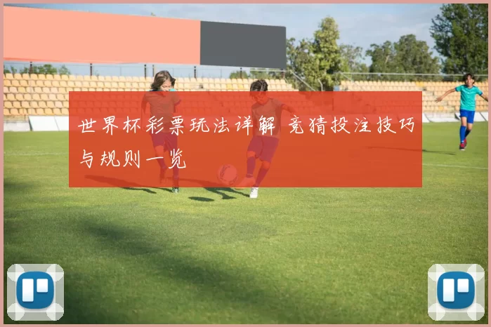 世界杯彩票玩法详解 竞猜投注技巧与规则一览